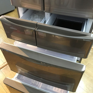 2014年製 SHARP 440Lフレンチドア冷蔵庫 プラズマクラスター SJ-XF44Y-T 日本製 シャープ