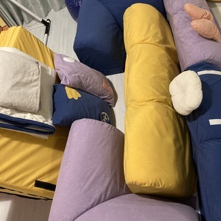 （値下げ）【販売商品名】ディズニー ソファセット なりきり ダブル コーナー クッション セット ドナルド＆デイジー 小【ベルメゾン】