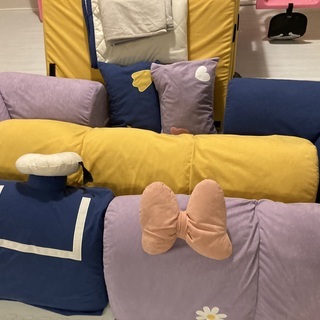 （値下げ）【販売商品名】ディズニー ソファセット なりきり ダブル コーナー クッション セット ドナルド＆デイジー 小【ベルメゾン】