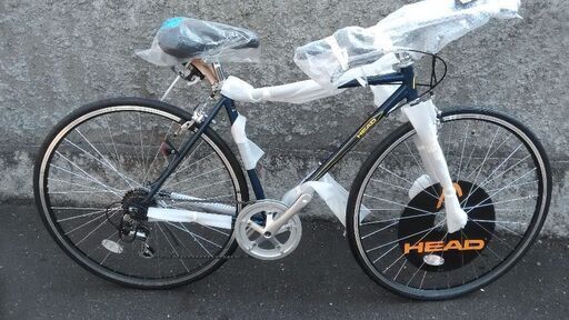 《売約済み》《再、最終値下げ》《市内配達無料》新車ヘッドクロスバイク　ネイビー　６段切り替え