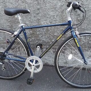 《売約済み》《再、最終値下げ》《市内配達無料》新車ヘッドクロスバイク　ネイビー　６段切り替え　