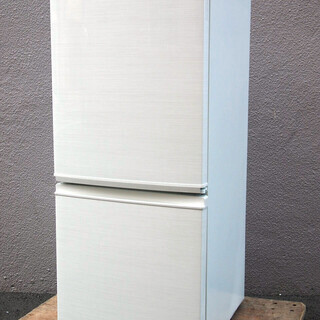 ⑫【6ヶ月保証付】19年製 シャープ 137L 2ドア冷蔵庫 SJ-D14E ホワイト