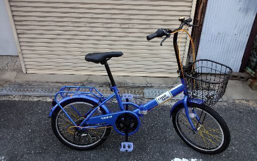 ☆新古車☆CHARI BANK 20吋折り畳み自転車 外装6/ブルー