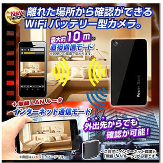 匠ブランド(TAR6U)WiFiモバイル充電器型ビデオカメラPowerSlate