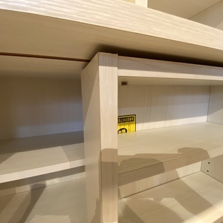 収納家具 本棚 ニトリ スライド式 シェルフ 飾り棚 ホワイト 中古品①