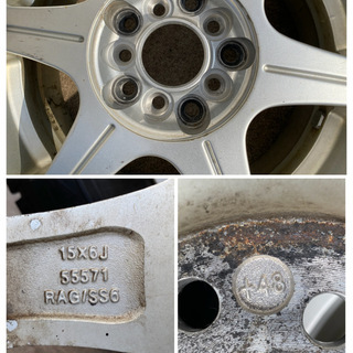 バリ山【格安】195/65R15 BS GZ 中古スタッドレスホイール4本セット プリウス　ノア　ヴォクシー　ウィッシュ　セレナ　ステップワゴン