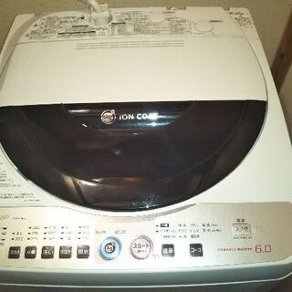 SHARP ES-FG60J-H 洗濯機 6kg 簡易乾燥機能付
