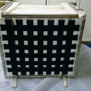 R1761) リプロダクト品ル・コルビジェ LC2 1P ホワイト 本革 ソファ 店頭取引大歓迎♪