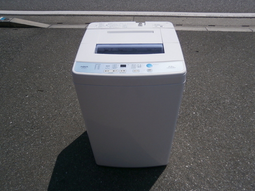 ☆中古品 アクア 洗濯機 2017年製 AQW-S60F 動作OK 左側取れない汚れあります☆