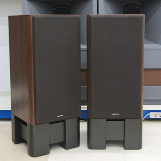 ONKYO オンキョー スピーカーペア+純正スタンド D-77FRX/AS-77FRX 中古美品 エッジ張り替え済み
