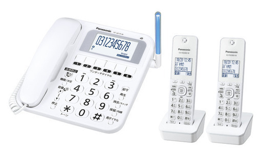 パナソニック 　デジタルコードレス電話機(子機2台付き) ホワイト 　VE-GZ21DW-W