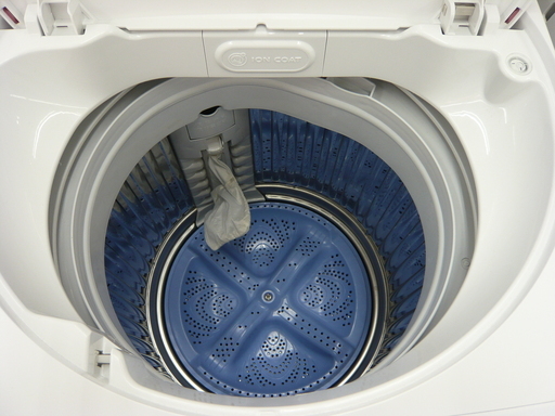 西岡店 洗濯機 7.0㎏ 2013年製 シャープ ES-KS70N ホワイト×ピンク ふろ水ポンプ付き SHARP