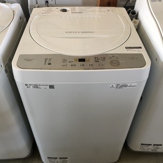 安心の一年保証！洗濯機 SHARP/シャープ 5.5kg ES-GE5C-W ホワイト系