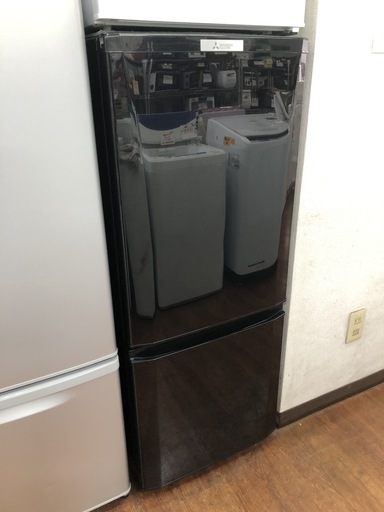 【リサイクルショップどりーむ天保山店】3006　冷蔵庫　2ドア　三菱　MITSUBISHI　MR-P15C-B型　146L  2018年製【3ヶ月保証付き】