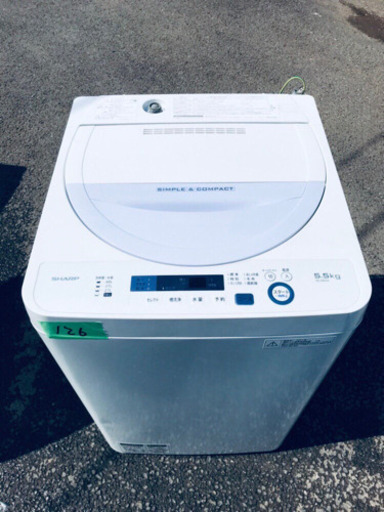 ‼️処分セール‼️✨高年式✨126番 SHARP✨全自動電気洗濯機✨ES-GE5A-V‼️