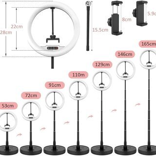 新品未使用ledリングライト 11インチ Bluetoothリモコン 収納袋 充電ケーブルとアダプター付き ブラック う 駒込のその他の中古あげます 譲ります ジモティーで不用品の処分