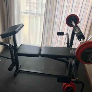 ファイティングロード キングスセット　50kgバーベル（プレート付）他おまけ2点