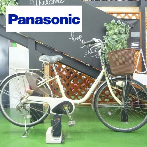 電動自転車 パナソニック 新基準 26インチ リチウム ViVi NX 中古 コロナ対策 通勤 通学 2010年モデル Panasonic ビビNX●