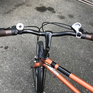 美品　整備済みサイモトミニベロ　20インチ6段変速Mayfurブラウン自転車