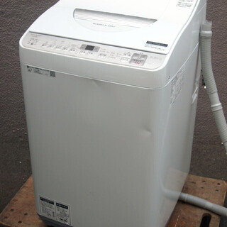 ㊲【6ヶ月保証付】19年製 シャープ 5.5kg 縦型洗濯乾燥機...