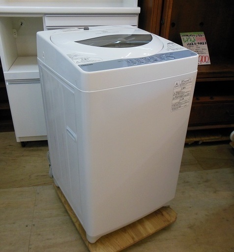 【販売終了しました。ありがとうございます。】TOSHIBA　5.0㎏　ステンレス槽　全自動洗濯機　AW-5G6　中古美品　〈861045YS〉