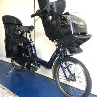 電動自転車　ブリヂストン　アンジェリーノ　20インチ 3人乗り　8ah 紺色 小柄なママでも安心の低床設計＞ 3人乗り(幼児2人同乗)対応 子