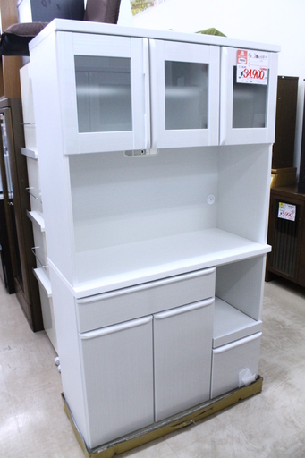 【おすすめ品】 未使用品 参考定価¥96,300 3面レンジボード 食器棚 幅100cm☓奥行43cm☓高さ180cm