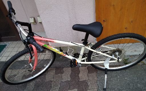 ビンテージ]Panasonic mountain cat 26吋 MTB 21speed/ピンクxホワイト