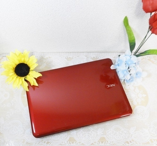 送料無料【オシャレなレッド】映えるPC/人気のPC/カッコいい/HDD640GB/win10