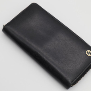 GUCCI/インターロッキングG》ラウンドファスナー長財布 ABランク 美品