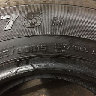 DUNLOP SP175N 195/80R15 107/105L LT 15インチ 夏タイヤ 4本 2018年製 バリ溝 ハイエース キャラバン等 (VTJ167) クレジットカード QR決済可能