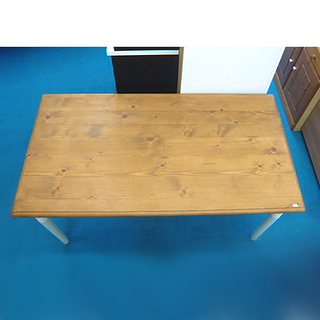 関家具【フレンチカントリー ダイニングテーブル】幅140cm パイン材 引出し付き マム フィンネル ダイニングテーブル mam Fennel dining table 食卓テーブル フレンチシャビー カントリー調 バイカラー 大川家具 札幌 本郷通店 関家具【フレンチカントリー ダイニングテーブル】幅140cm パイン材