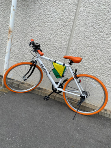 クロスバイクロードバイク自転車26インチ白オレンジ マックス 幕張本郷のクロスバイクの中古あげます 譲ります ジモティーで不用品の処分