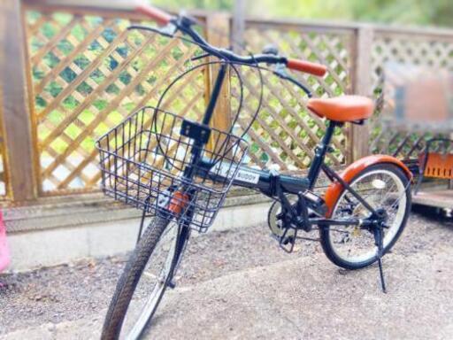 ★折りたたみ自転車★(*^▽^)/20インチ★*ピカピカ✨変速6段☆♪ブラック・オレンジ★
