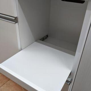 おすすめ品】参考定価¥59,800 大川家具 内田工芸 3面レンジボード 幅 