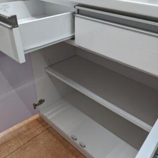 おすすめ品】参考定価¥59,800 大川家具 内田工芸 3面レンジボード 幅 