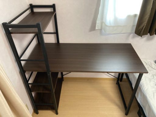 ニトリ　システムデスク　ダークブラウン