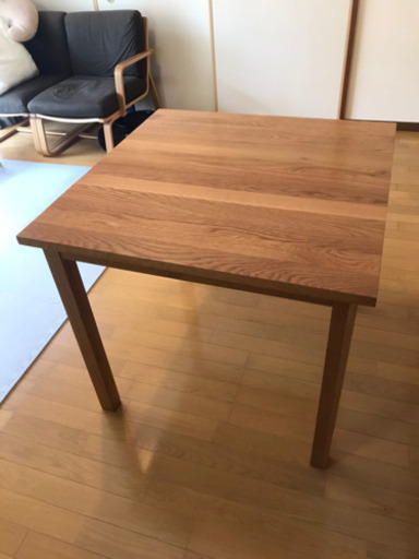 無印良品 木製テーブル（引出付）／オーク材／ 幅80cm ダイニング