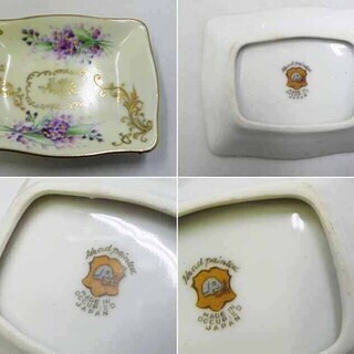 【WE】オキュパイドジャパン 蓋付小物入 小皿2枚 計3点セット