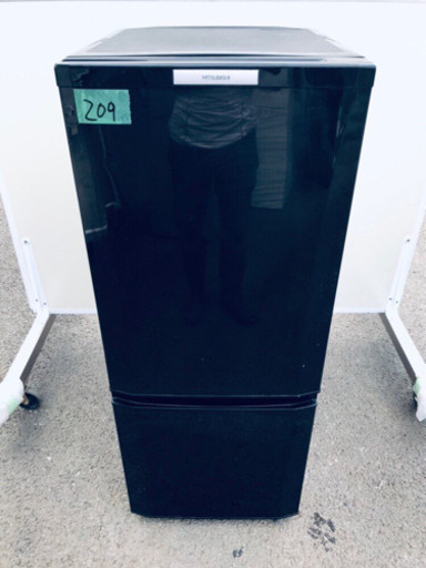209番 三菱✨ノンフロン冷凍冷蔵庫✨MR-P15T-B‼️