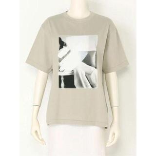 新品！Mila OwenフォトプリントTシャツ 　1　ベージュ