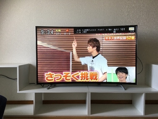 48型テレビ 美品 レボリューション テレビラック付