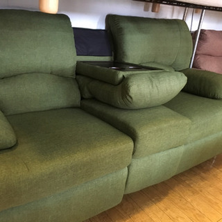 定価約10万円 美品 3人掛け リクライニングソファ ファブリック 布張り