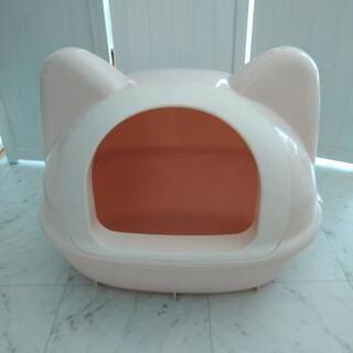 可愛いネコ型猫トイレ（固まる猫砂用）
