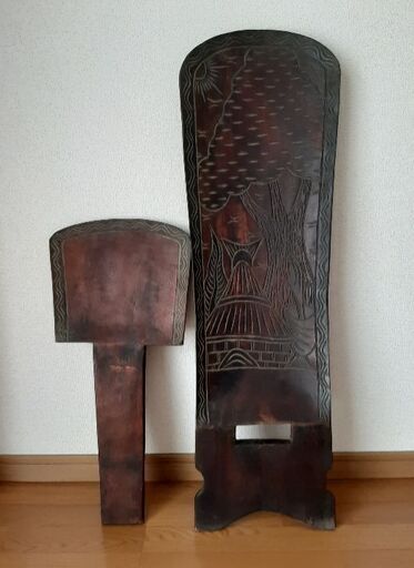 アフリカンチェア　木製☆セネガル　椅子・家具　エスニック【カーズ・木・うすきね】