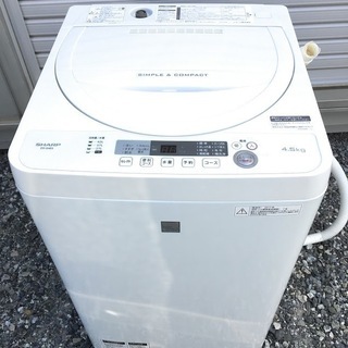 シャープ ４.5kg 全自動洗濯機  ES-G4E5-KW ホワ...