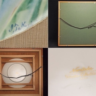 WE】Noritake ノリタケ スタジオコレクション 井上武 画 金彩 花菖蒲文 