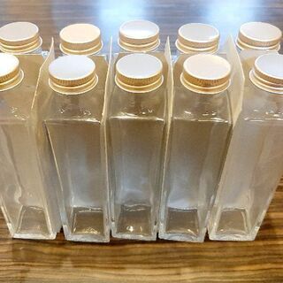 ハーバリウムガラス瓶四角柱150ml　10本セット