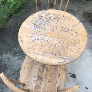 【無料】丸テーブルと椅子のセット