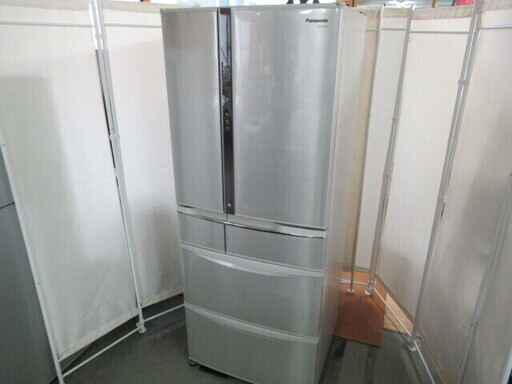 JKN1521/大型冷蔵庫/6ドア/フレンチドア/自動製氷/ファミリー/家族/シャンパン/パナソニック/Panasonic/NR-FTM477S/中古品/